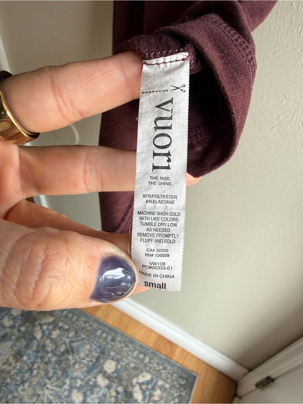 Vuori Racerback Tank Top in Wine - Picture 5 of 5